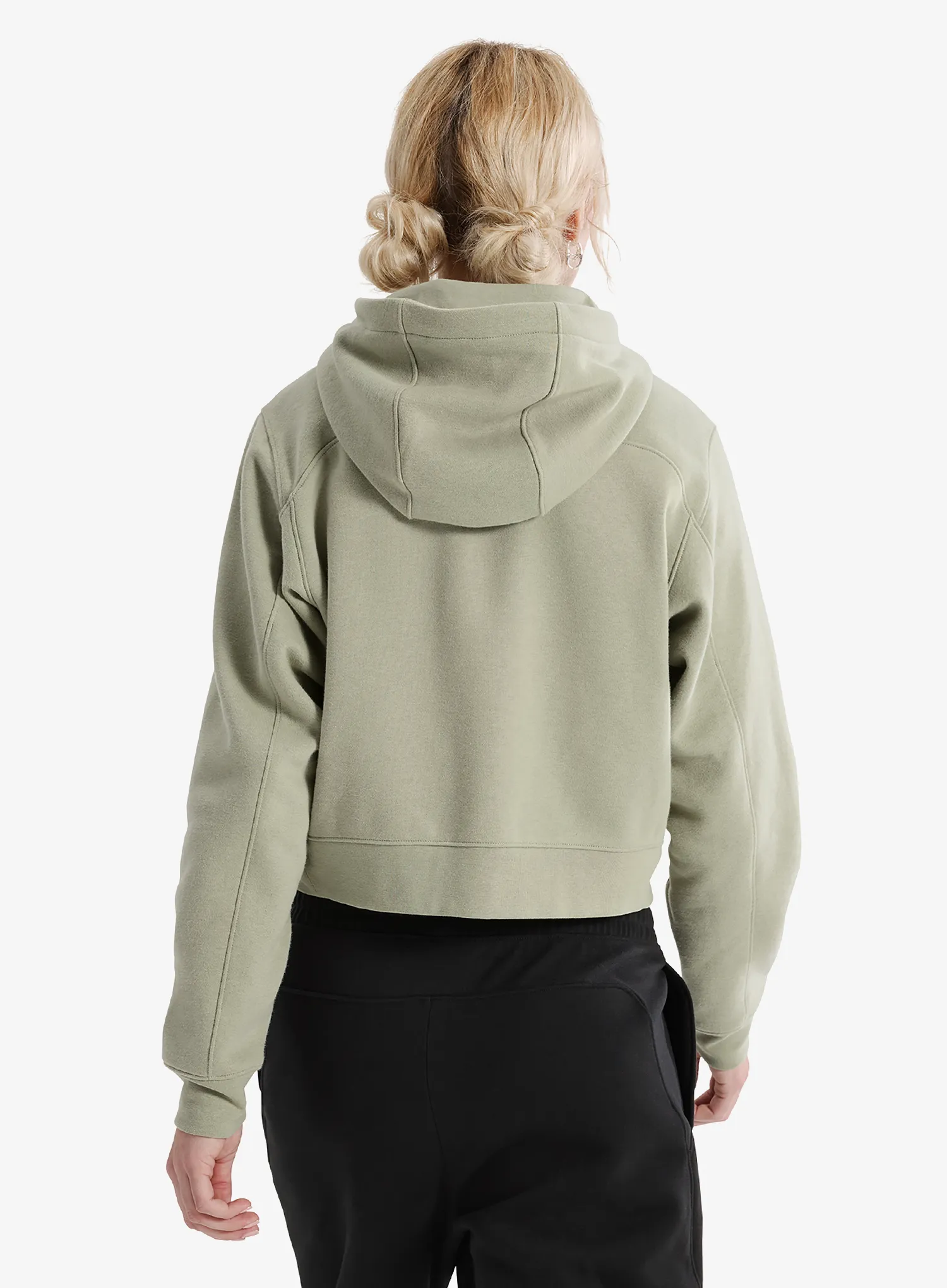 Dámská mikina na lezení Arcteryx Emblem Fleece Full Zip Crop Hoody - habitat