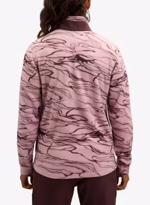 Dámská mikina na lezení Black Diamond Lightweight HZ Poly Fleece - relief/meadow rose/fig