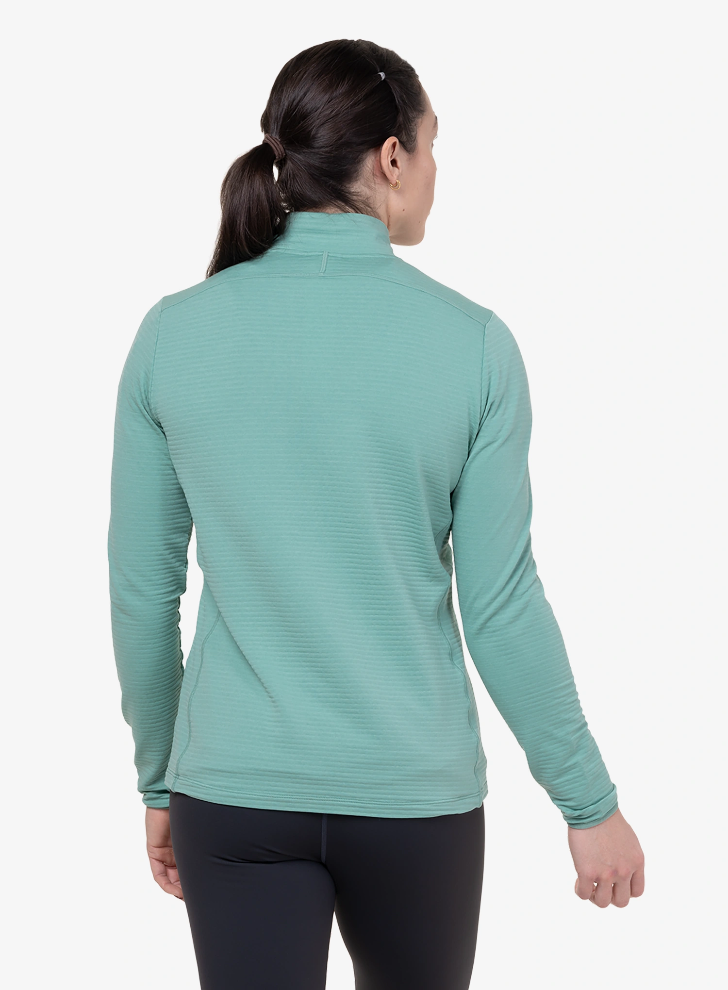 Dámská mikina na lezení Mountain Equipment Lumiko Zip-T - lichen green/d.teal