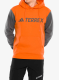 Mikina s kapucí adidas TERREX Multi Large Logo Hoody - semi impact orange/charcoal