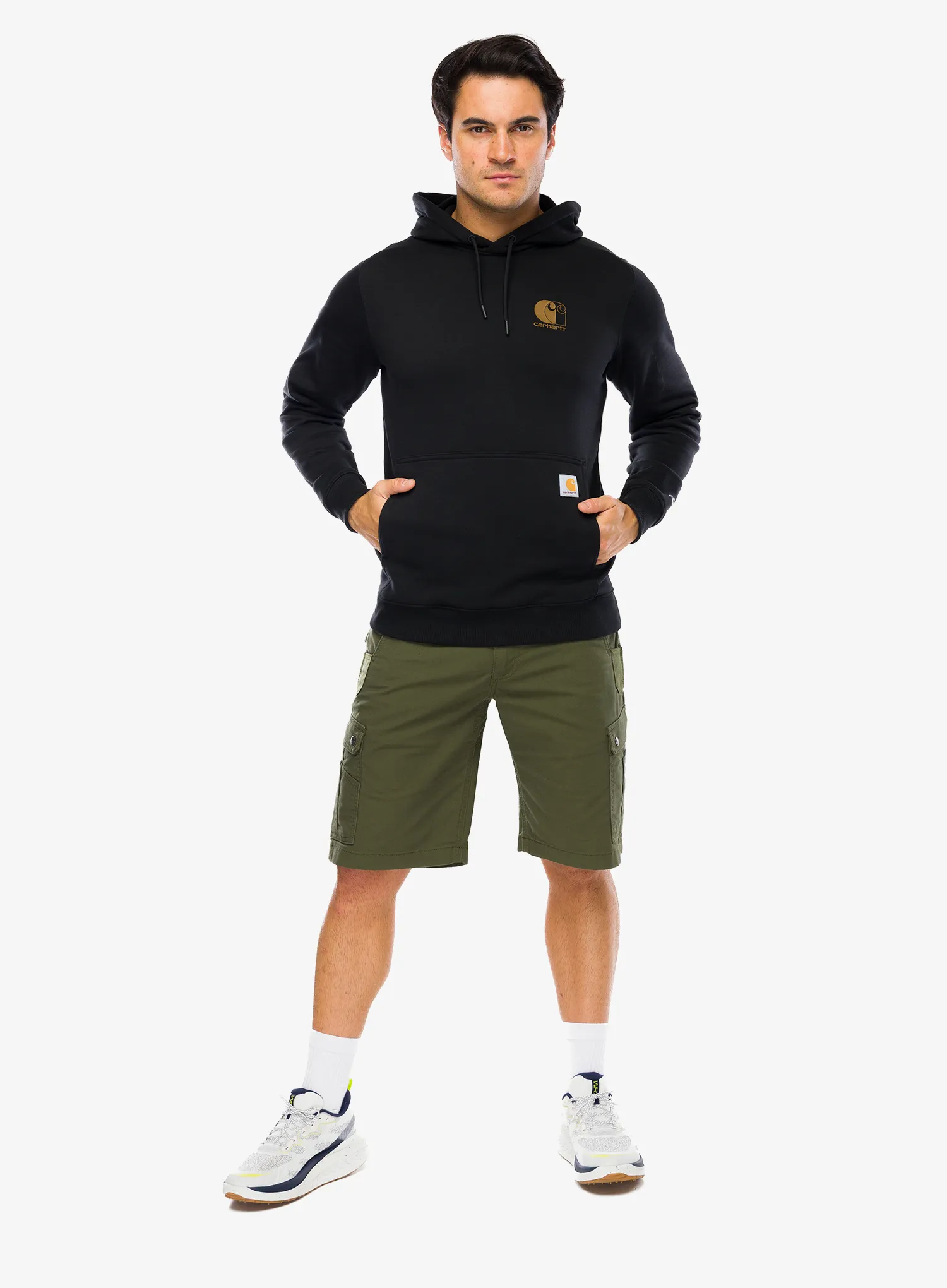 Mikina s kapucí Carhartt Carhartt Force Logo Sweatshirt - black