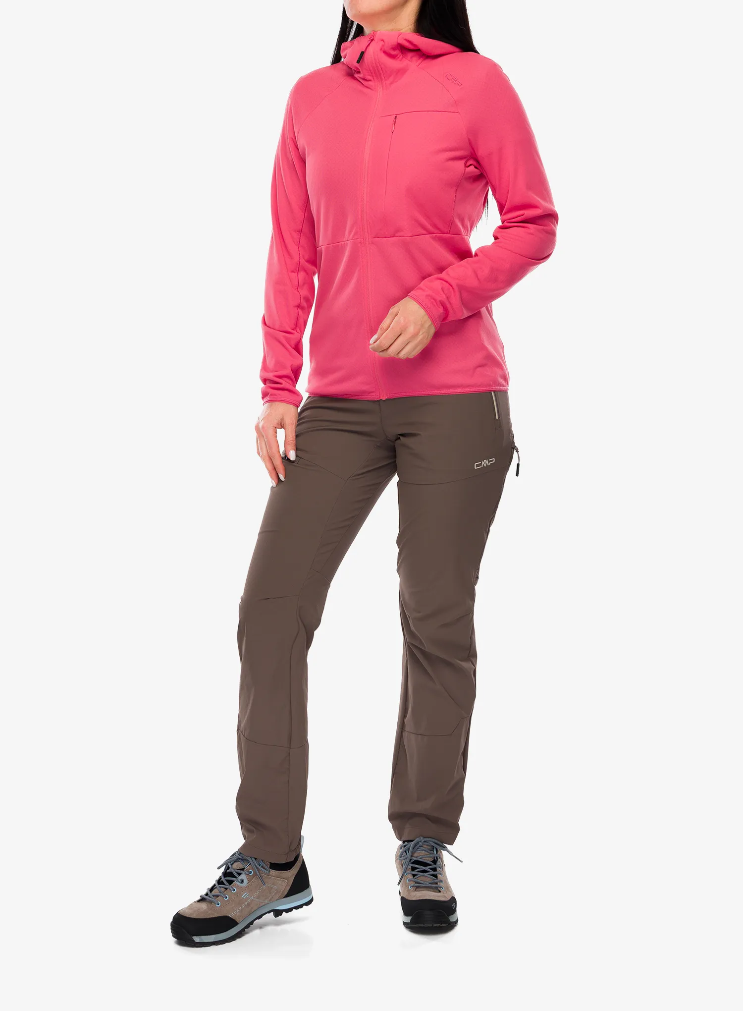 Dámská mikina s kapucí CMP Skylea Jacket - coral