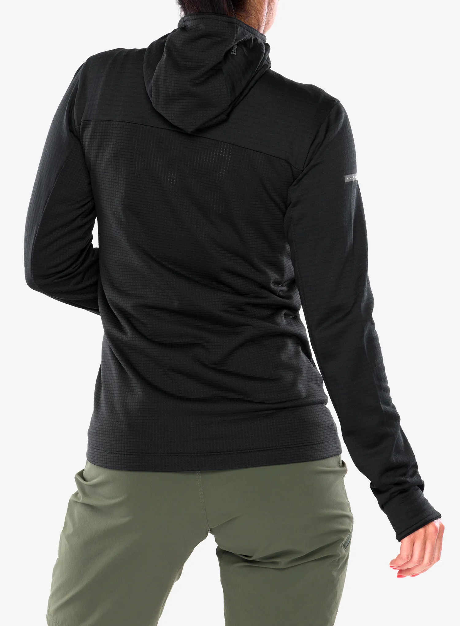 Dámská mikina s kapucí Haglofs L.I.M Mid Fast II Hood - true black