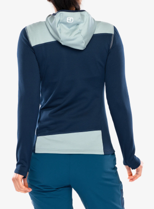Dámská mikina s kapucí Ortovox Fleece Light Hoody - deep ocean