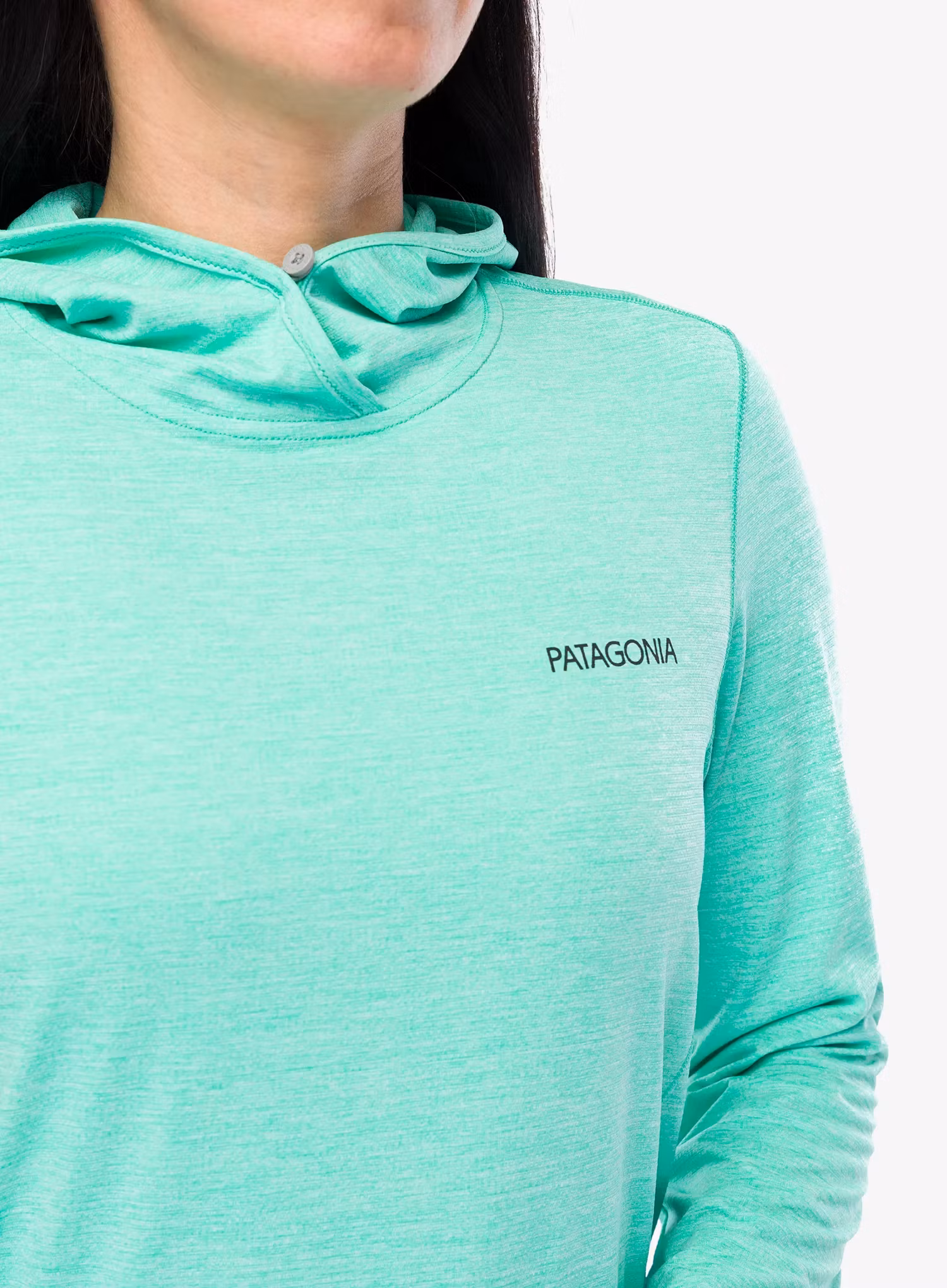 Dámská mikina s kapucí Patagonia Cap Cool Sun Hoody Peak Visions - aqua stone/early teal x-dye