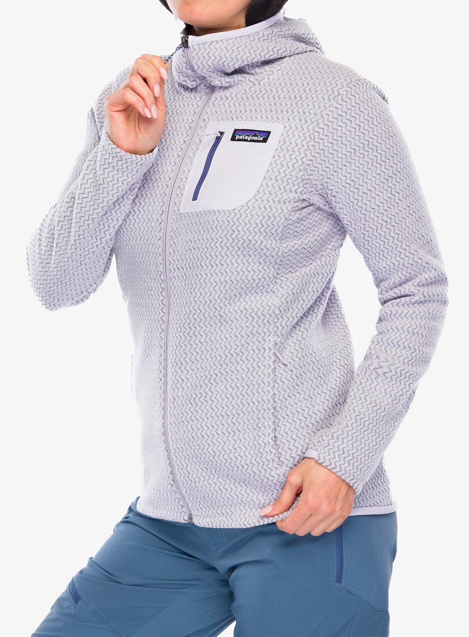 Dámská mikina s kapucí Patagonia R1 Air Full-Zip Hoody - foxglove purple