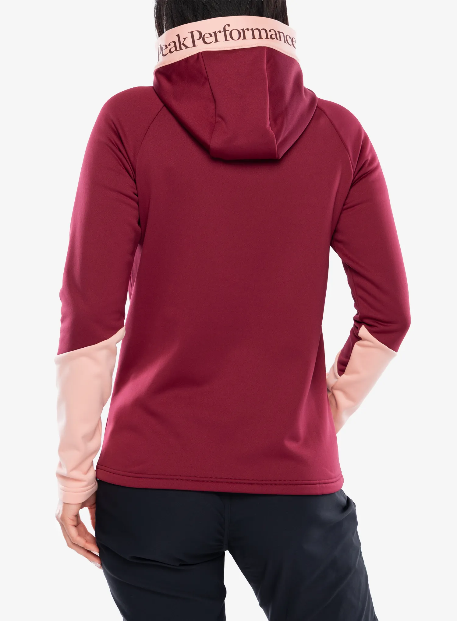 Dámská mikina s kapucí Peak Performance Rider Essentials Zip Hood - vertical zenith/peach fuzz