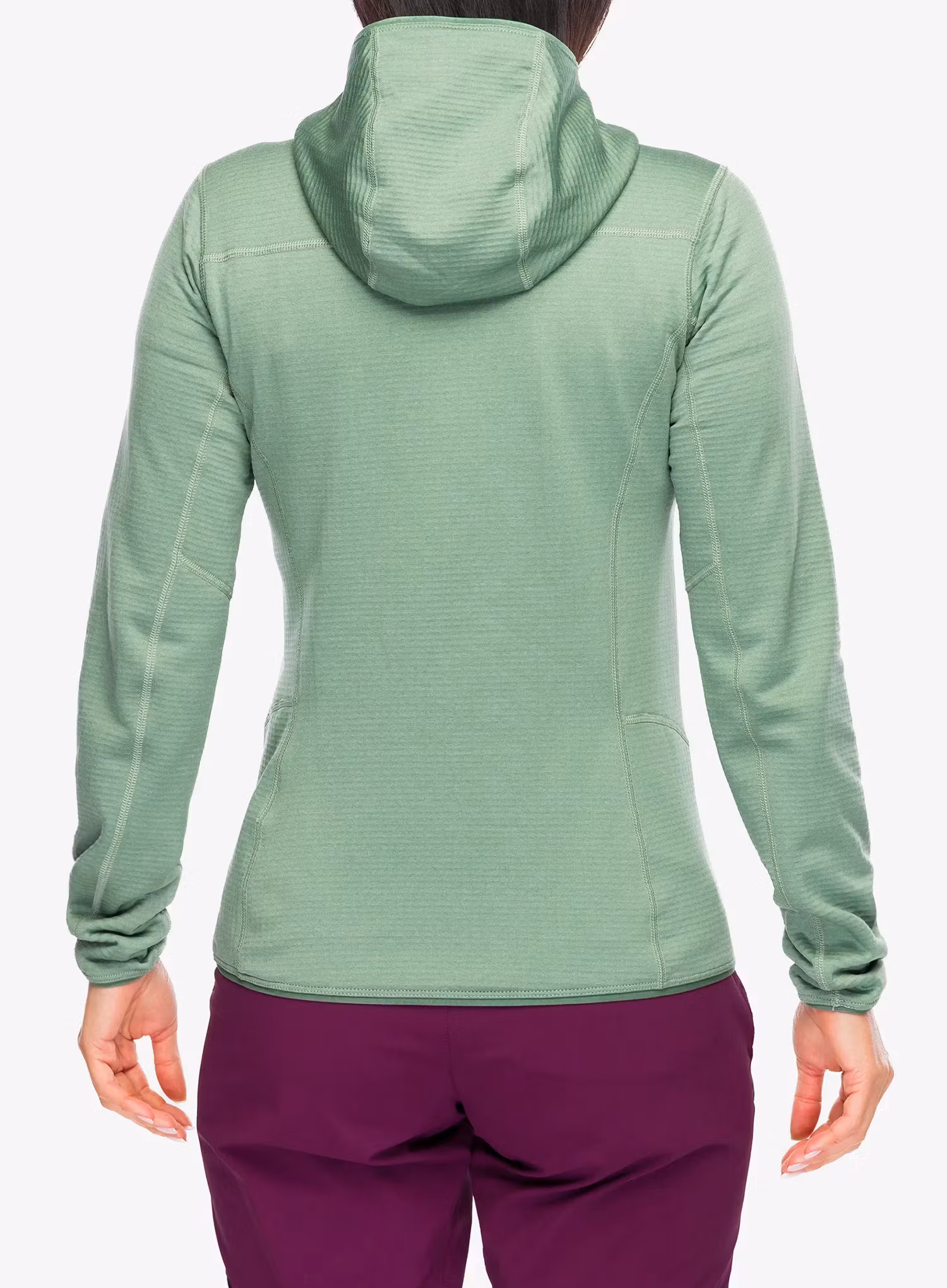 Dámská mikina s kapucí Rab Ascendor Hoody - dark fig green