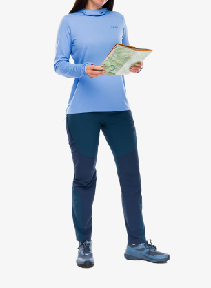 Dámská mikina s kapucí Rab Force Hoody - bluebird