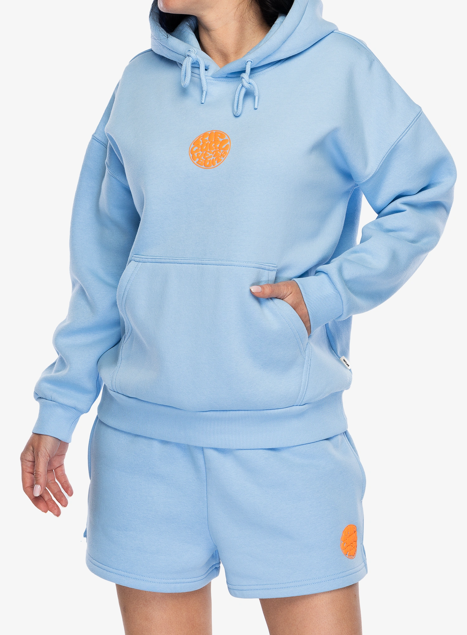 Dámská mikina s kapucí Rip Curl Icons Of Surf Heritage Hood - mid blue/orange