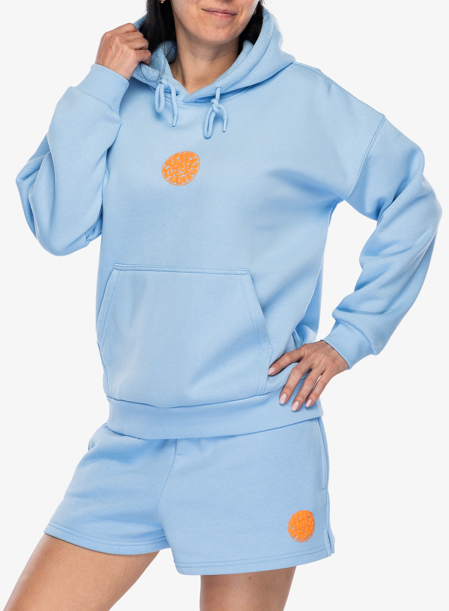 Dámská mikina s kapucí Rip Curl Icons Of Surf Heritage Hood - mid blue/orange