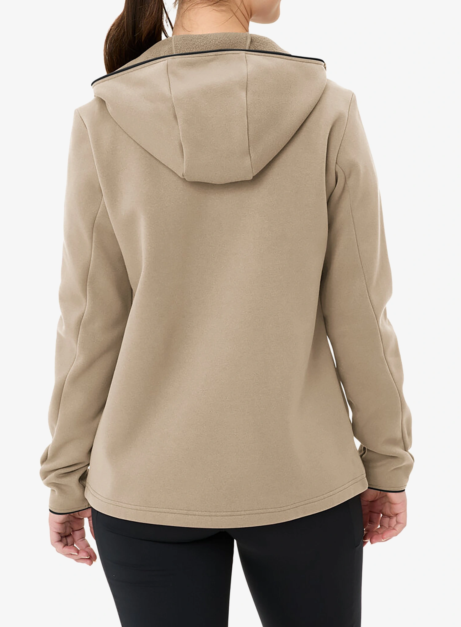 Dámská mikina s kapucí Vaude Idris Fleece Hoody - linen
