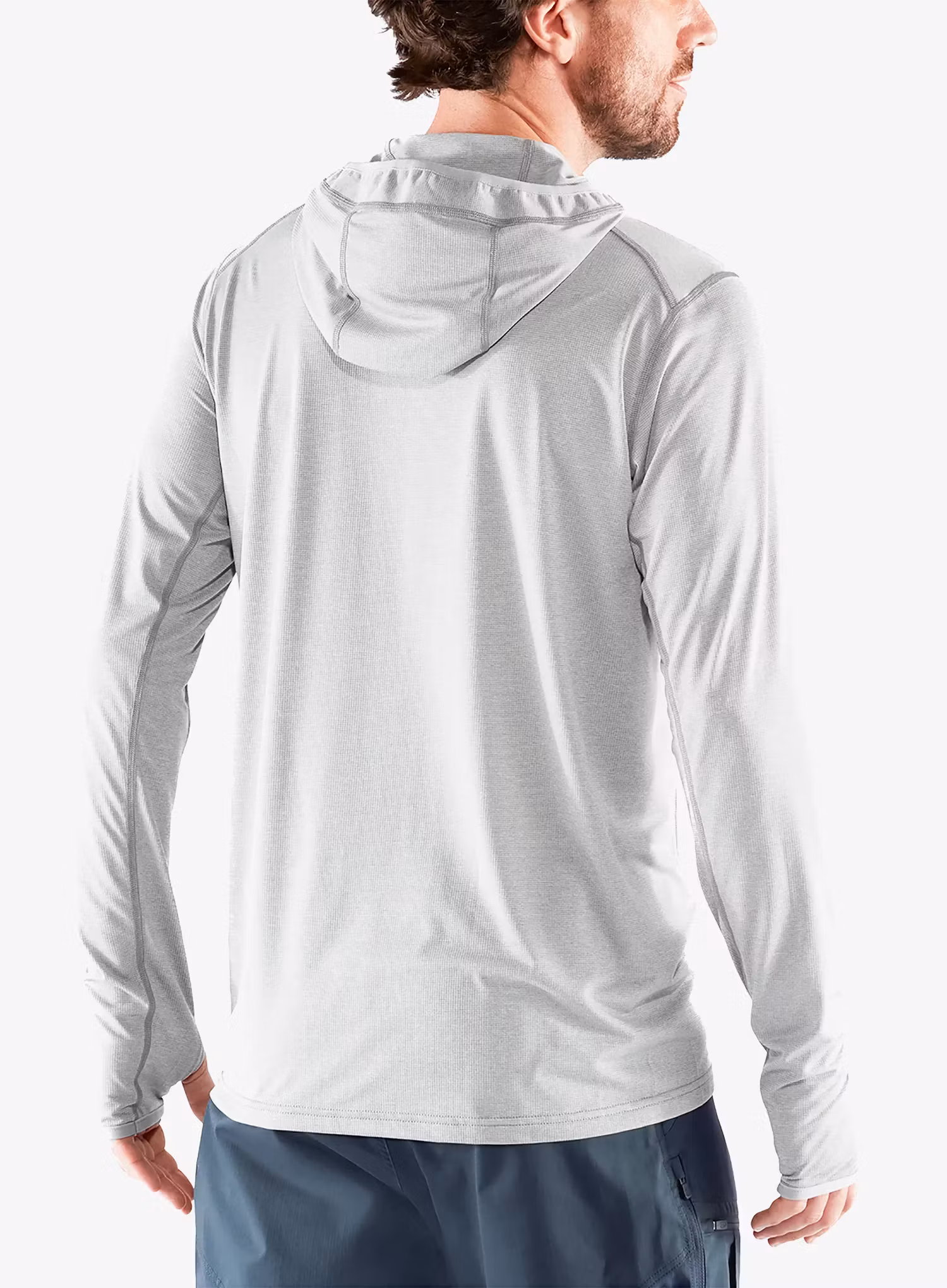 Mikina s kapucí Fjallraven Abisko Sun-hoodie - shark grey