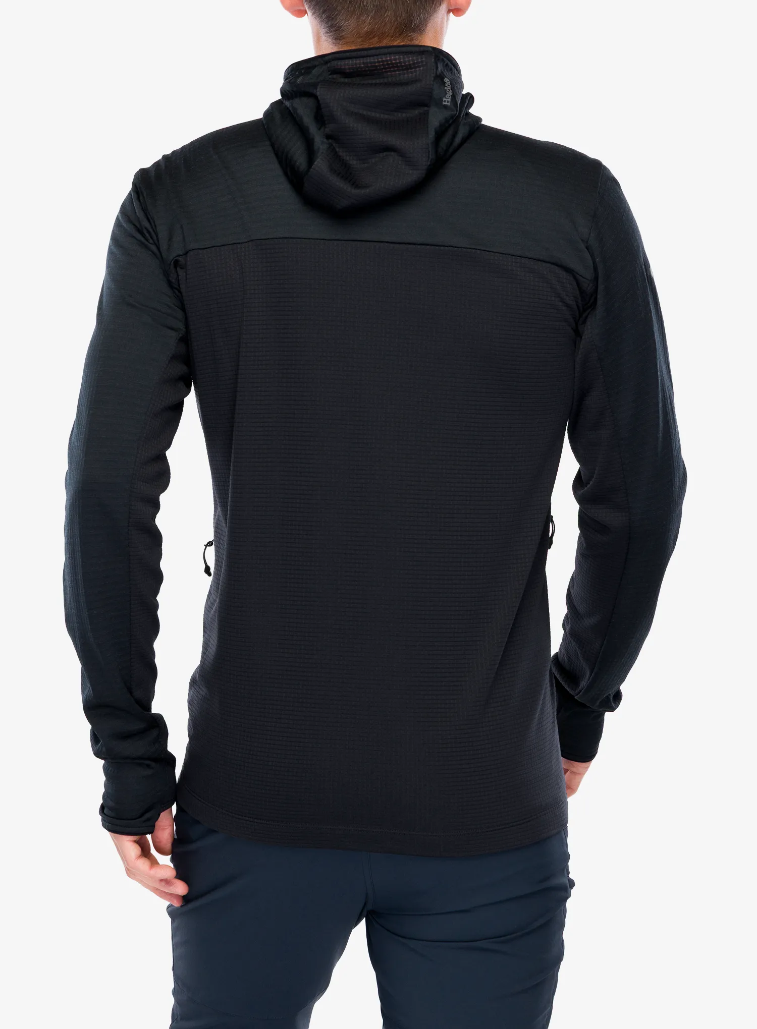 Mikina s kapucí Haglofs L.I.M Mid Fast II Hood - true black