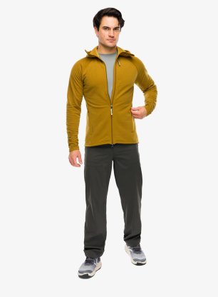 Mikina s kapucí Houdini Aero Houdi - greenish gold