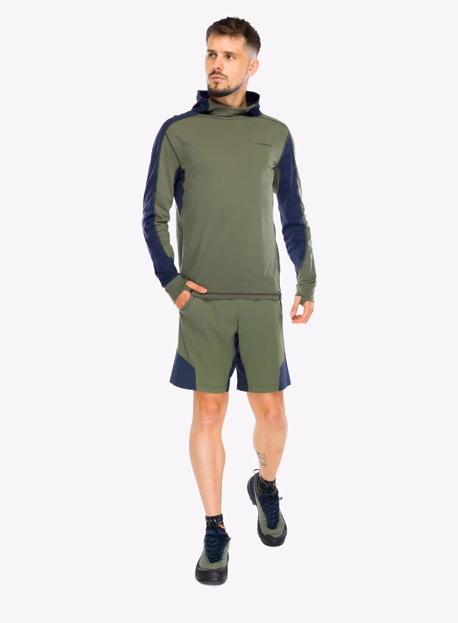 Mikina s kapucí La Sportiva Cloud Shadow Sun Hoody - cypress/night sky
