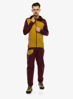 Mikina s kapucí La Sportiva Cosmic Thermal Hoody - savana/redwood