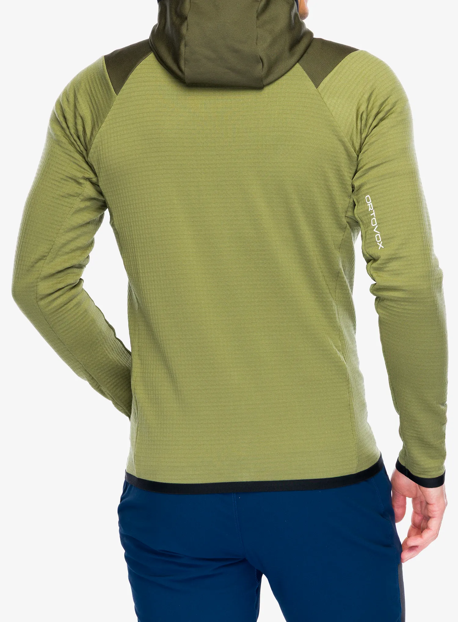 Mikina s kapucí Ortovox Fleece Grid Hoody - wild herbs