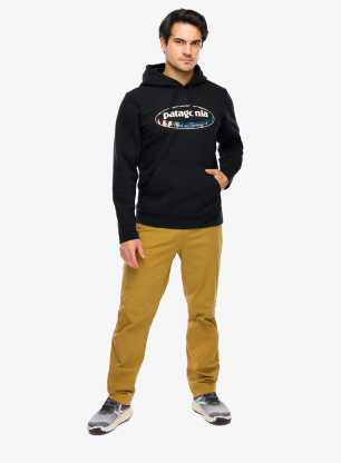 Mikina s kapucí Patagonia 95 Oval Logo Uprisal Hoody - black: kaleido