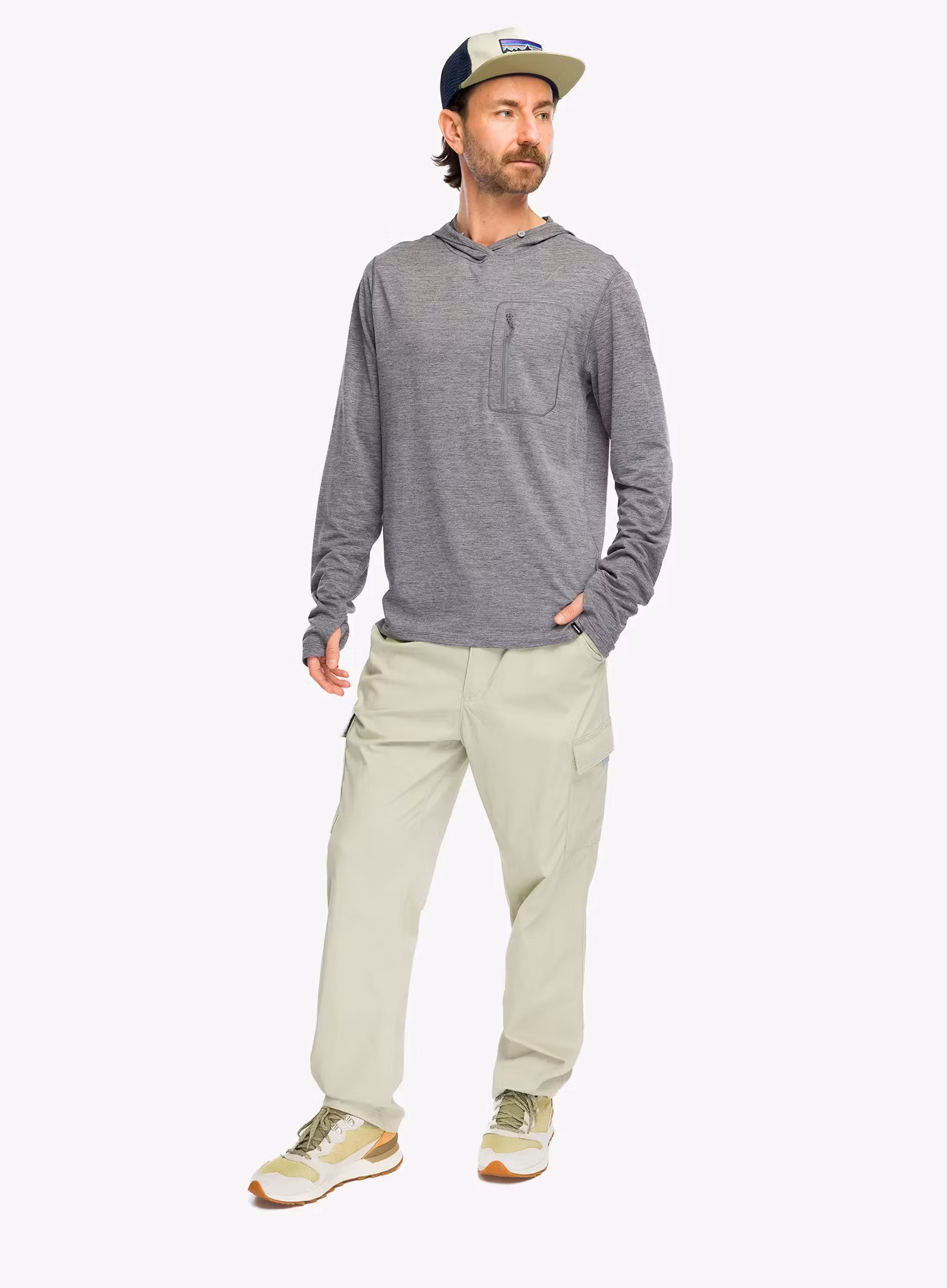 Mikina s kapucí Patagonia Cap Cool Sun Hoody - forge grey/noble grey x-dye