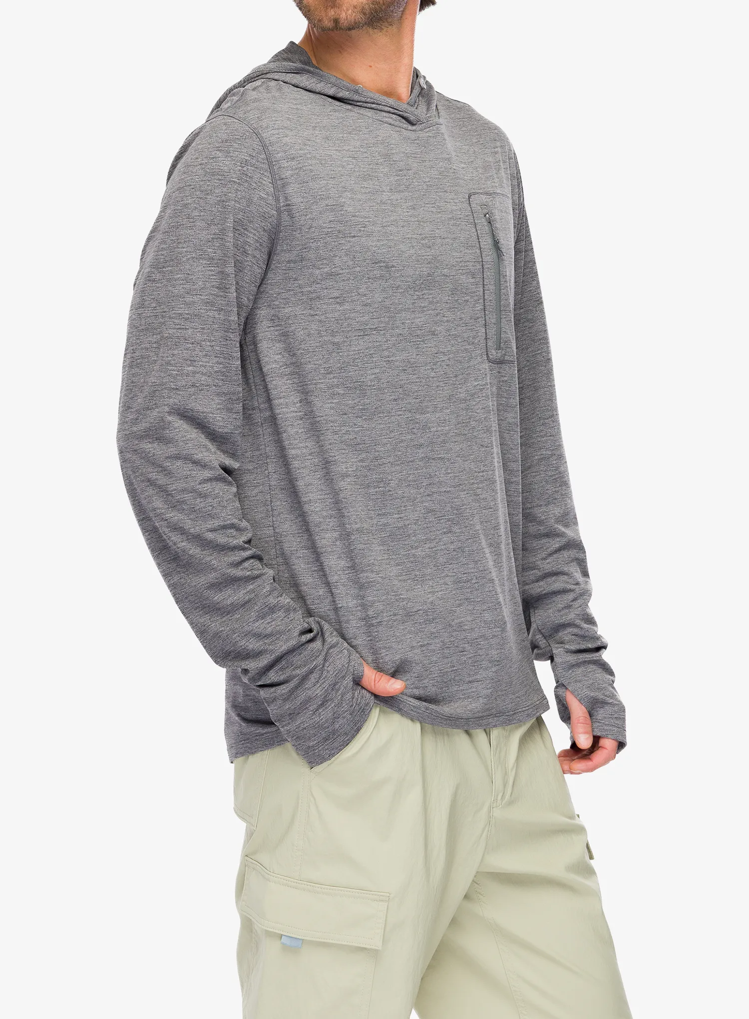 Mikina s kapucí Patagonia Cap Cool Sun Hoody - forge grey/noble grey x-dye