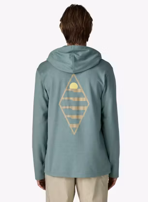 Mikina s kapucí Patagonia LW Water People Sets Wildrise Hoody - blue sage