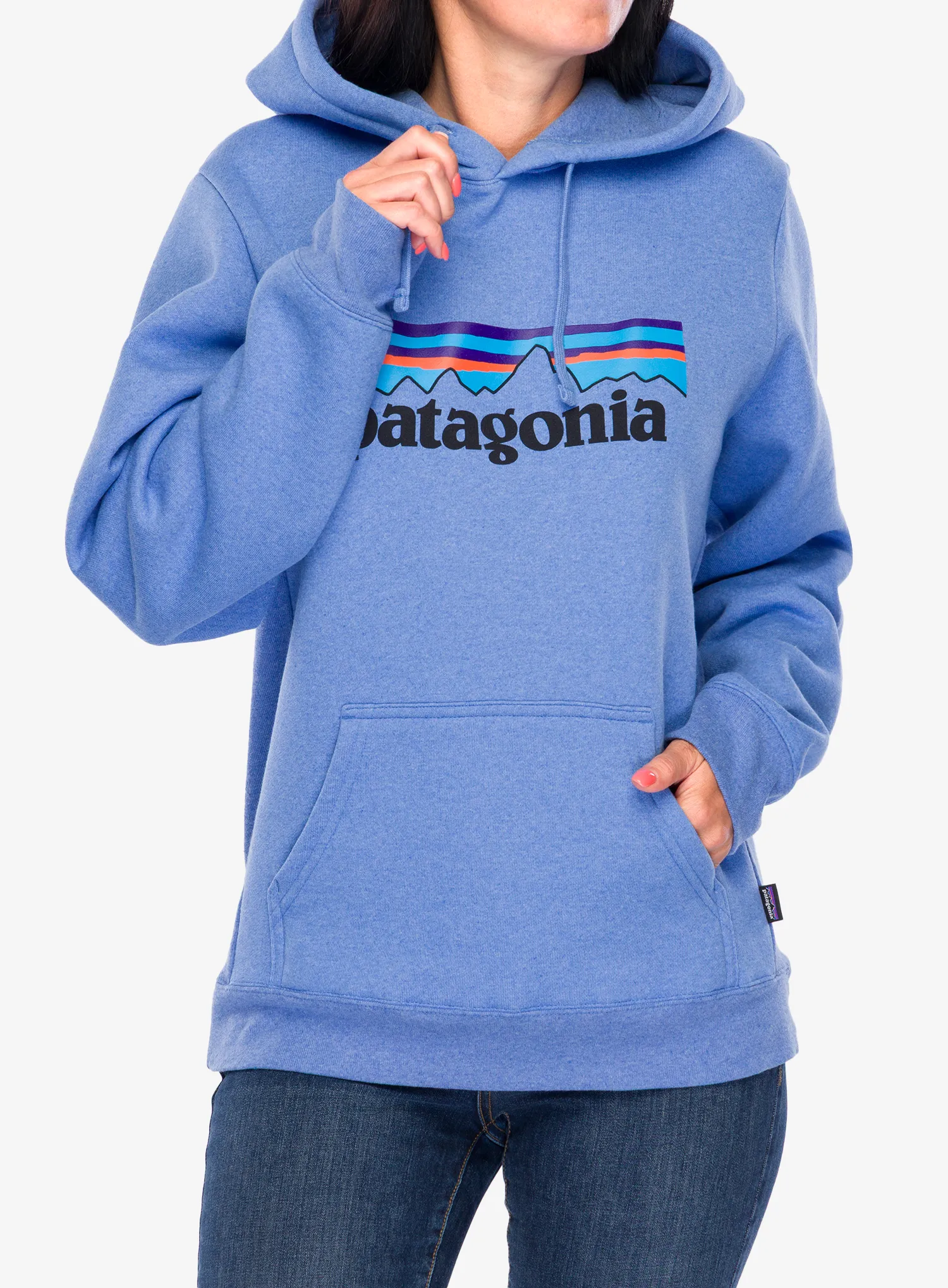Mikina s kapucí Patagonia P-6 Logo Uprisal Hoody - abundant blue