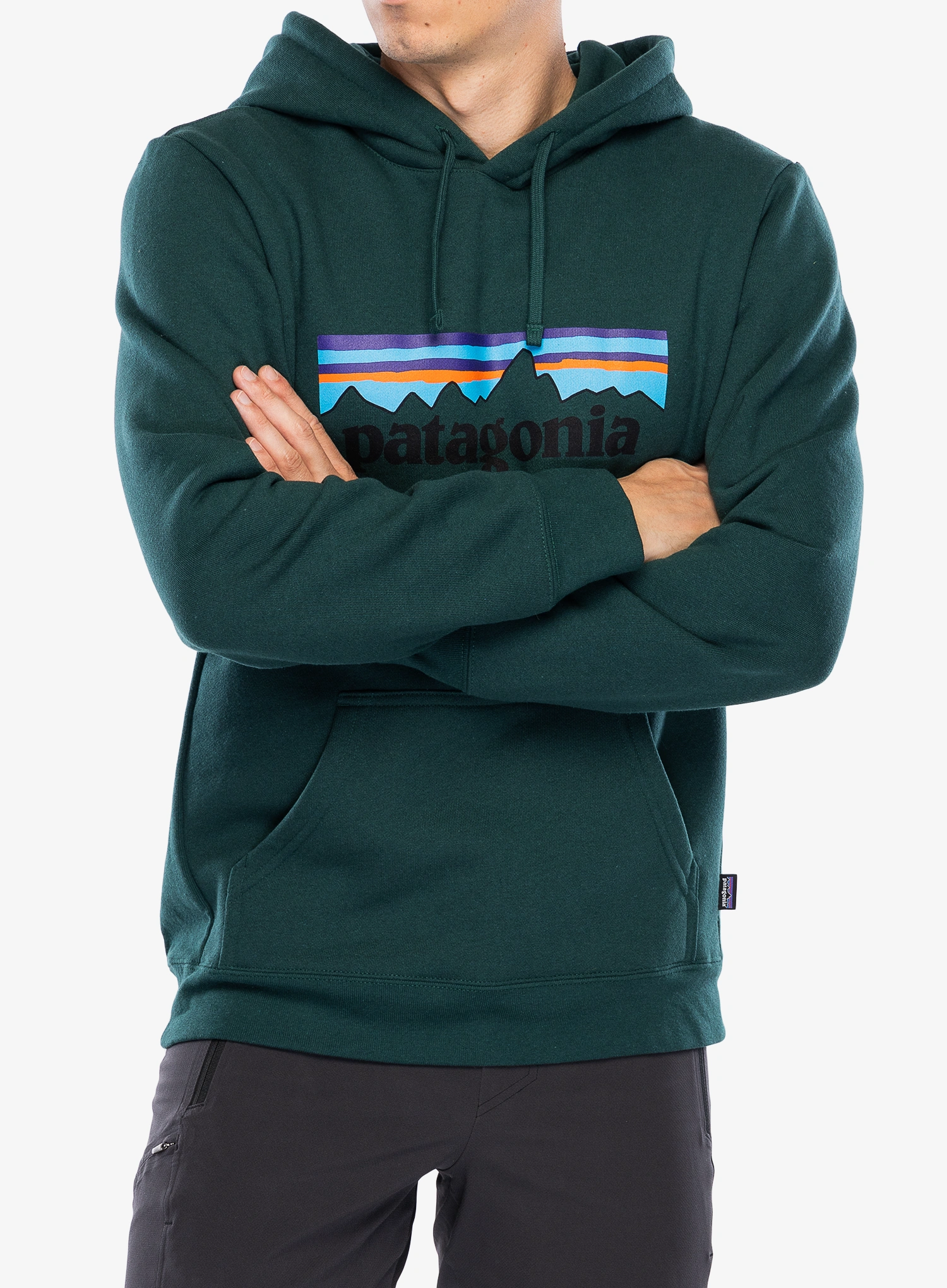 Mikina s kapucí Patagonia P-6 Logo Uprisal Hoody - cascade green