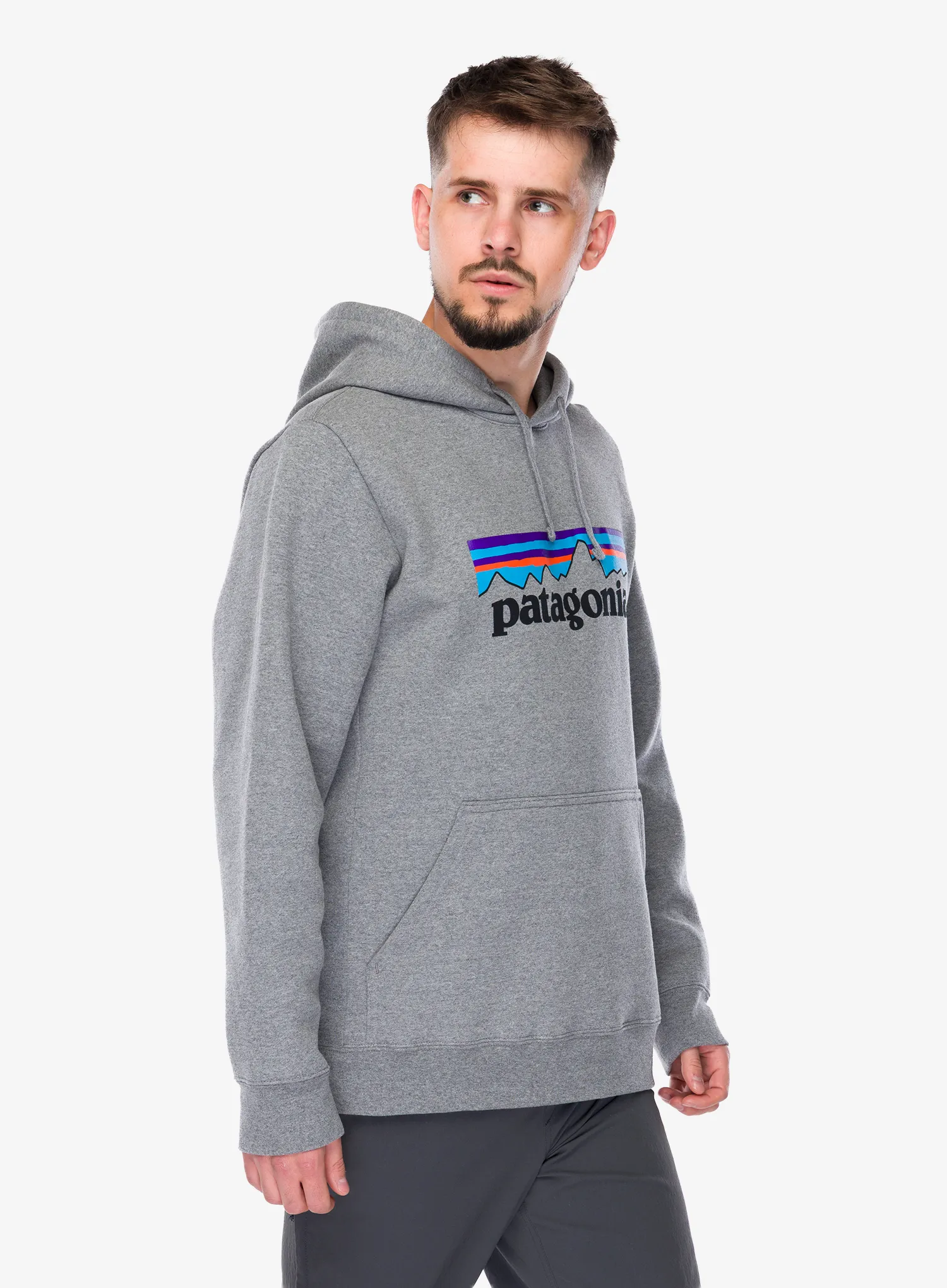 Mikina s kapucí Patagonia P-6 Logo Uprisal Hoody - hthr