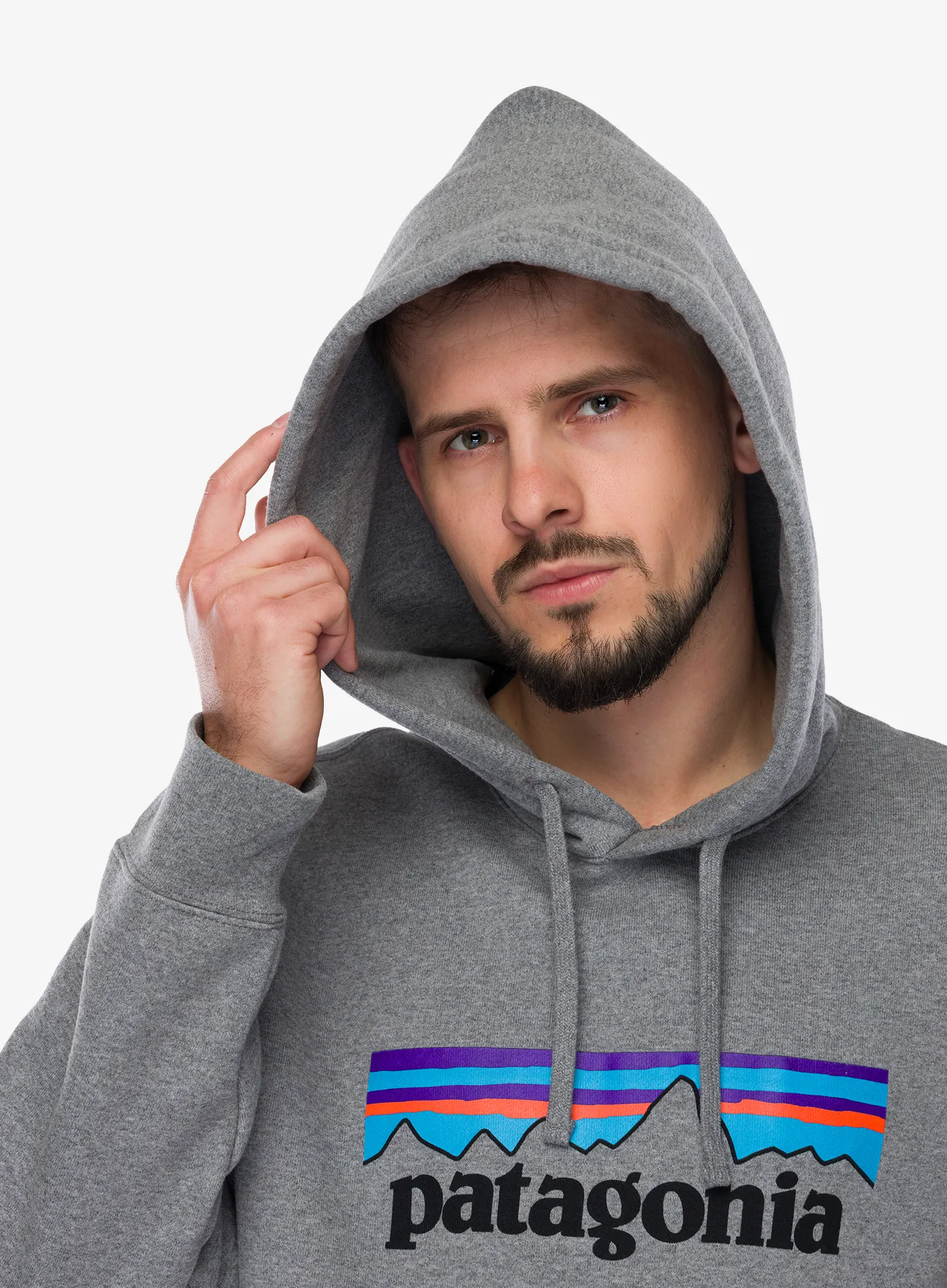 Mikina s kapucí Patagonia P-6 Logo Uprisal Hoody - hthr