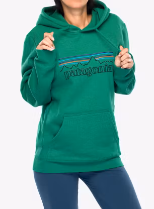 Mikina s kapucí Patagonia P-6 Logo Uprisal Hoody - p-6 outline/heartleaf green