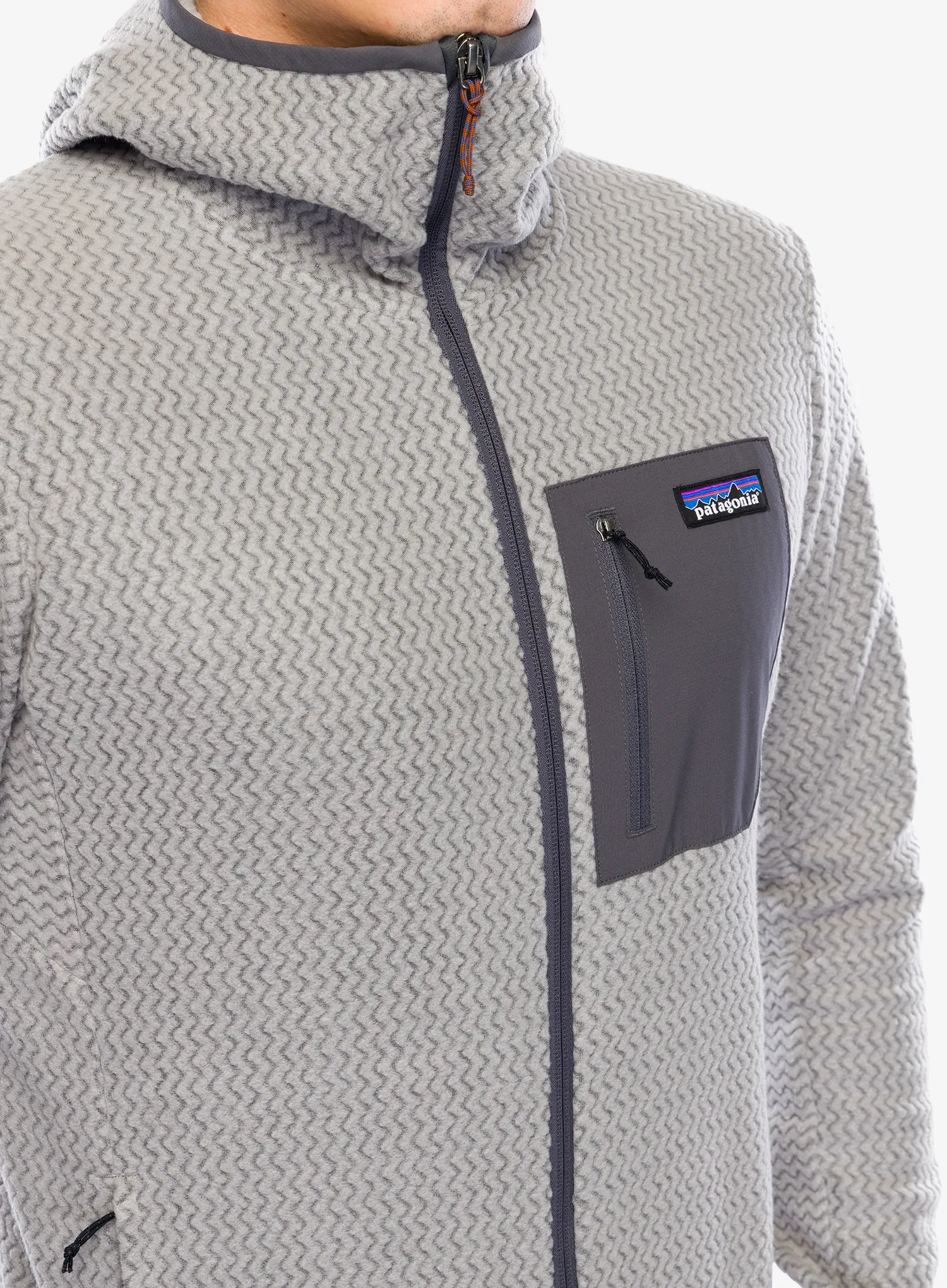 Mikina s kapucí Patagonia R1 Air Full-Zip Hoody - forever grey