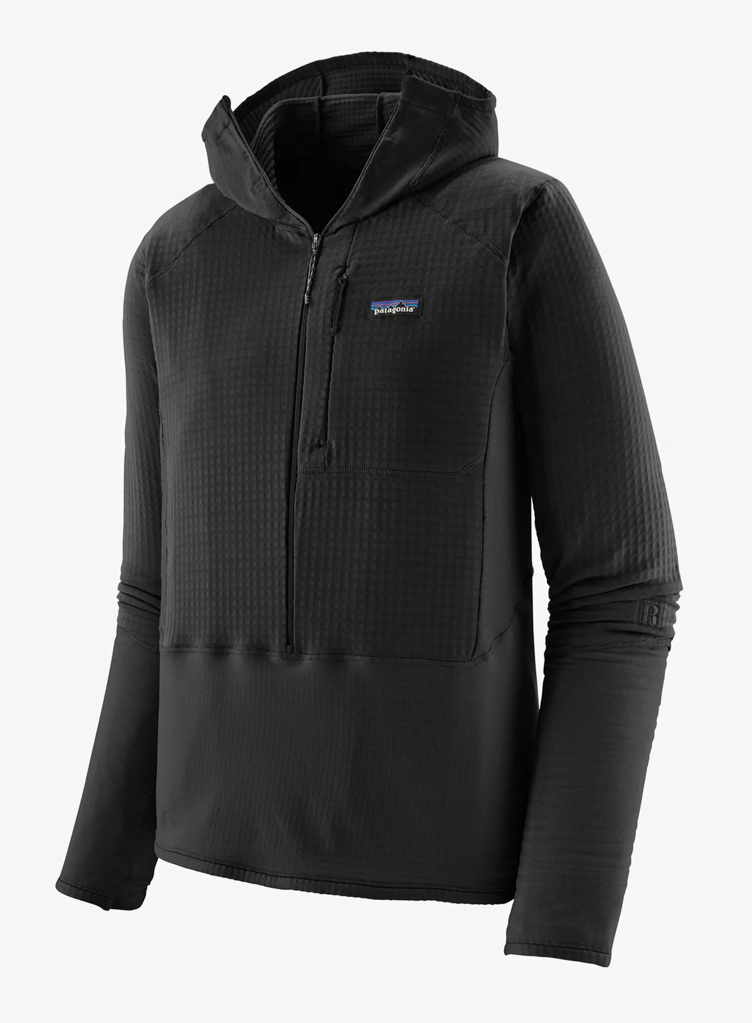 Mikina s kapucí Patagonia R1 P/O Hoody - black