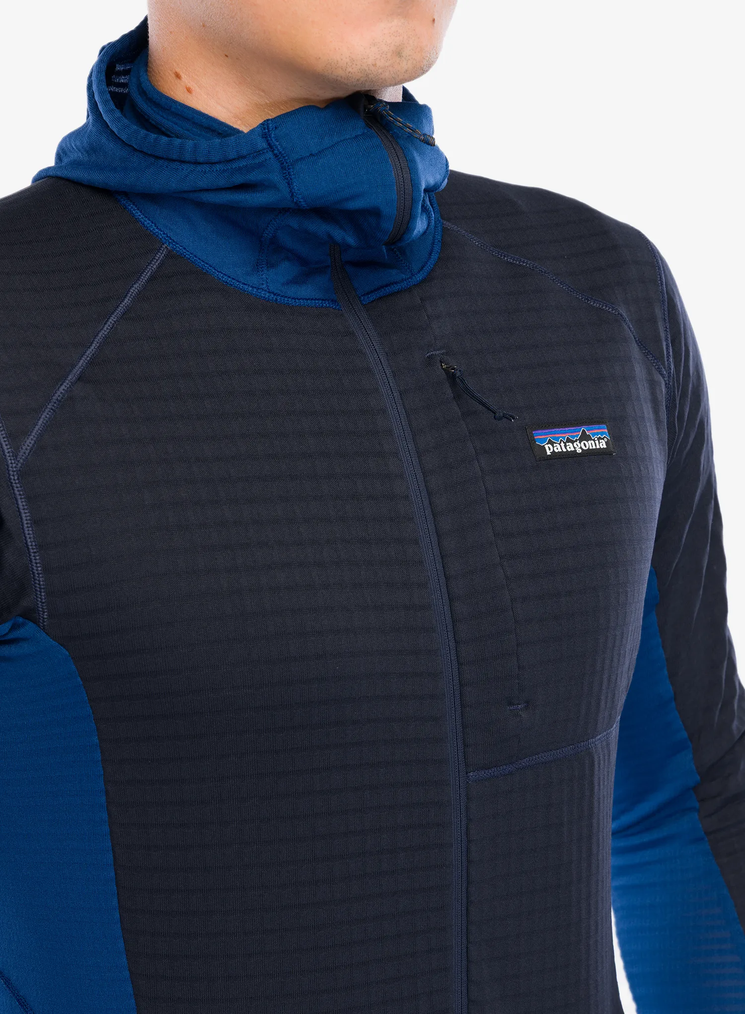 Mikina s kapucí Patagonia R1 P/O Hoody - clement blue