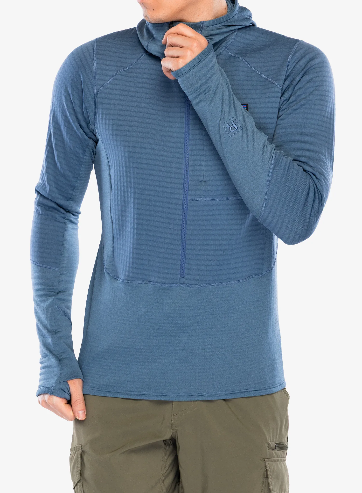 Mikina s kapucí Patagonia R1 P/O Hoody - utility blue
