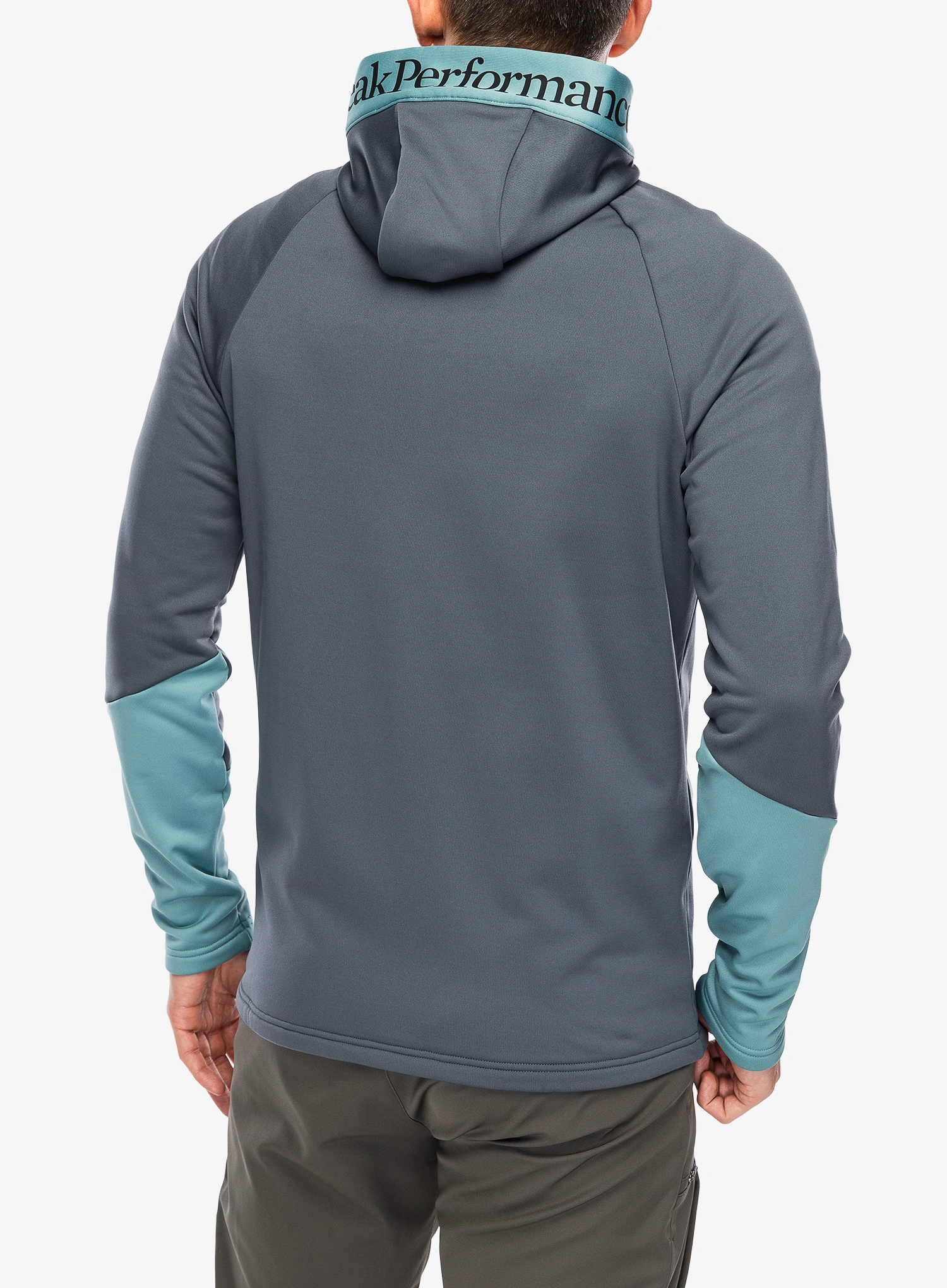 Mikina s kapucí Peak Performance Rider Essentials Zip Hood - mountain mist/deluded vision