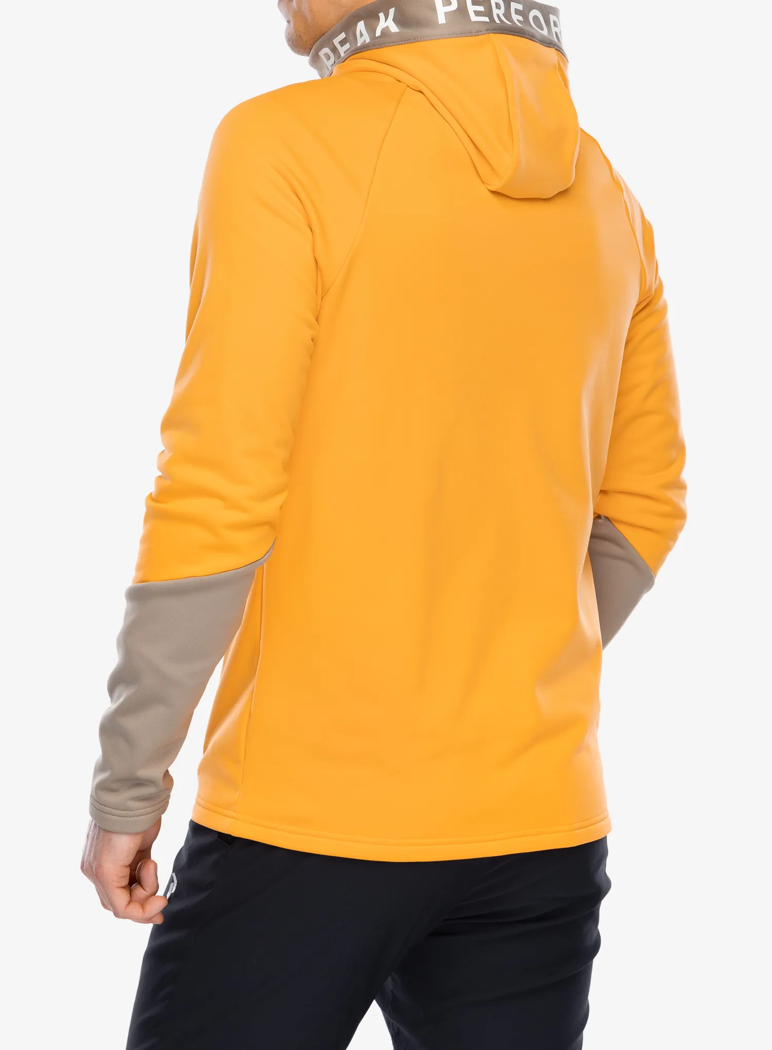 Mikina s kapucí Peak Performance Rider Zip Hood - blazing orange/avid beige