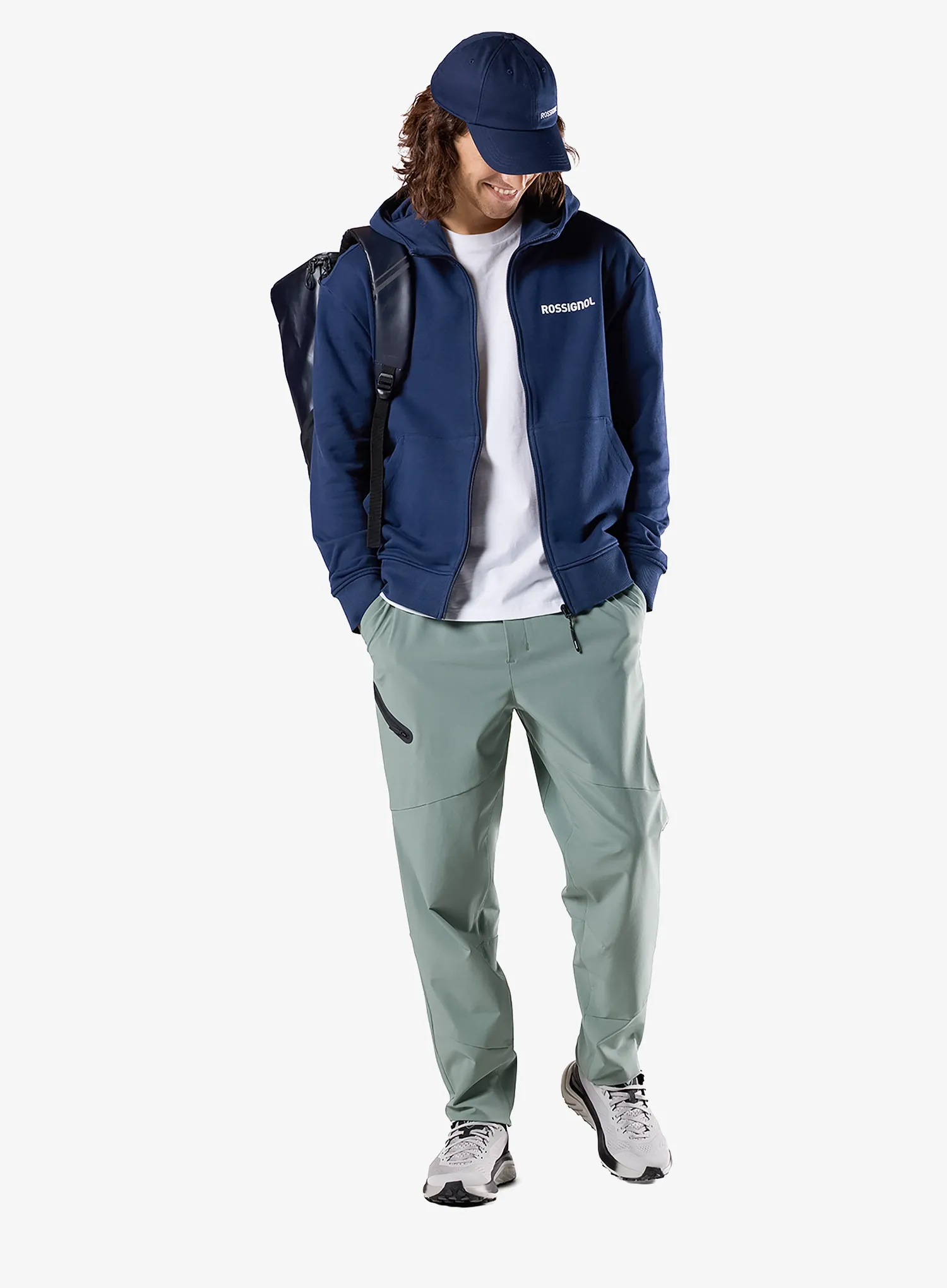 Mikina s kapucí Rossignol Logo Full-Zip Hoodie - dark navy