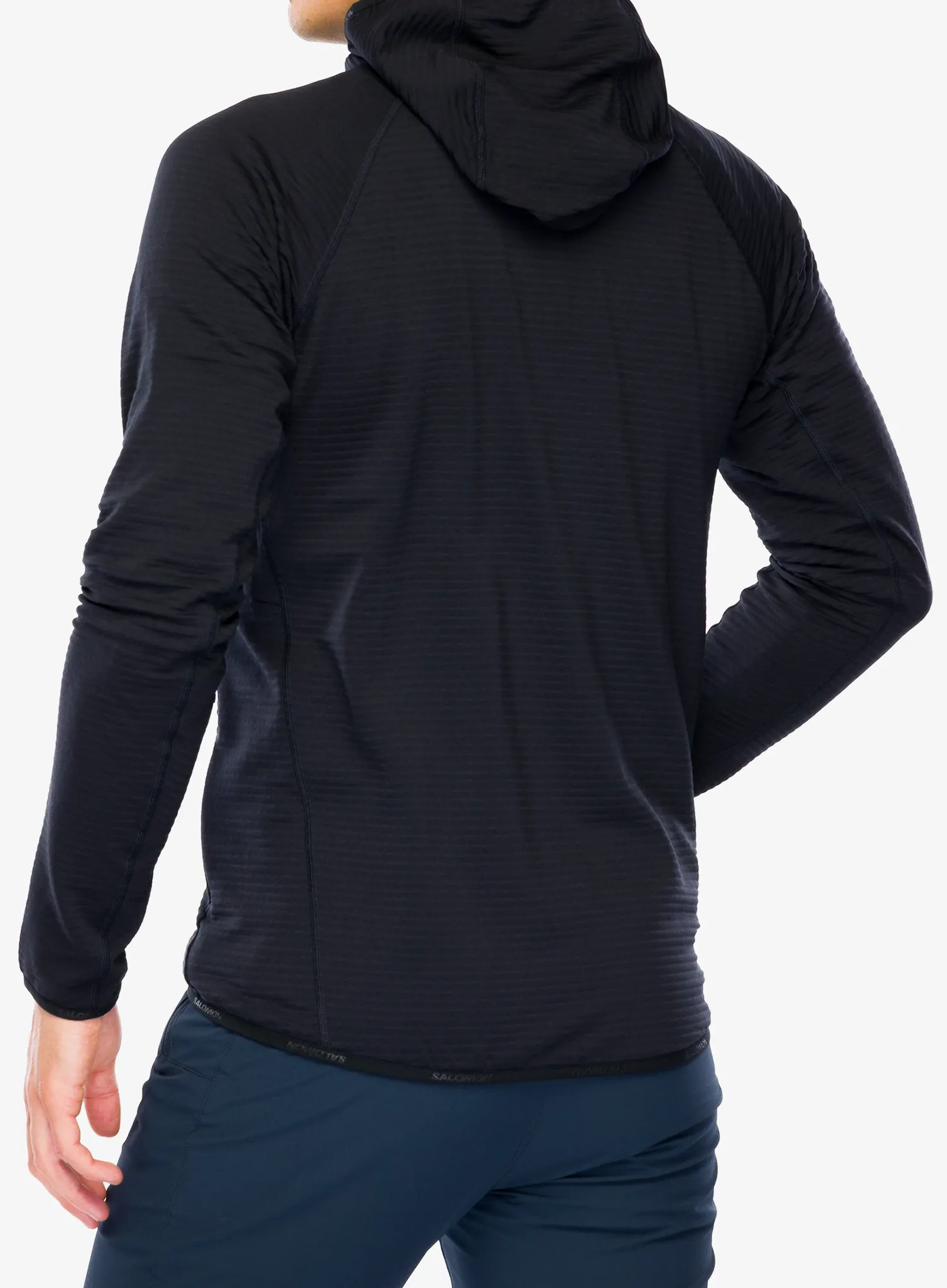 Mikina s kapucí Salomon Essential Lightwarm HD - deep black