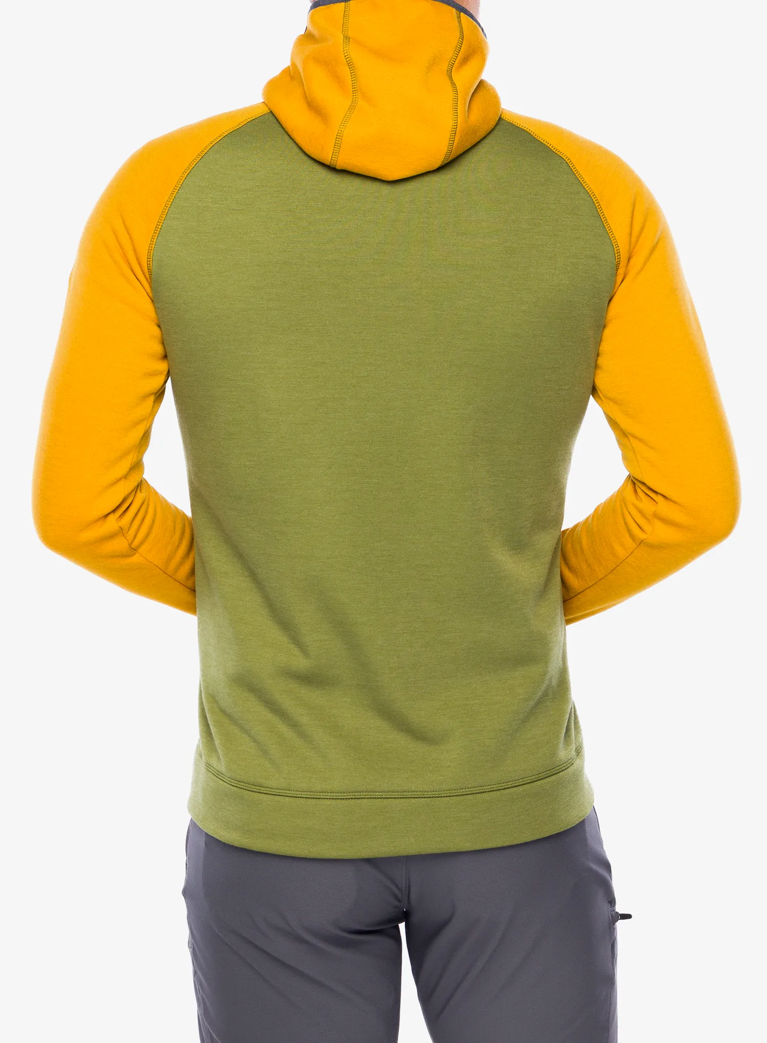 Mikina s kapucí Turbat Peak - yellow/avocado green 