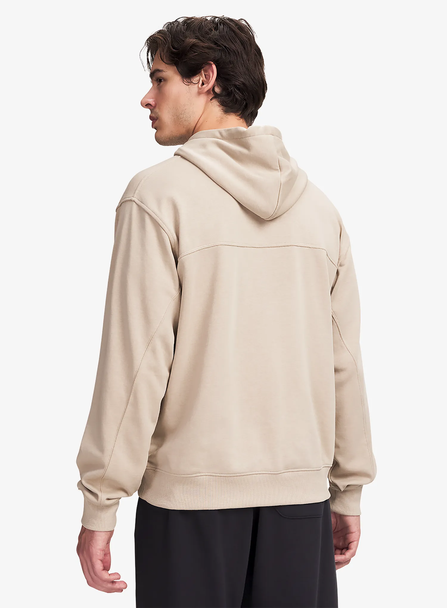 Mikina s kapucí Under Armour Rival LW Hoodie - city khaki/black