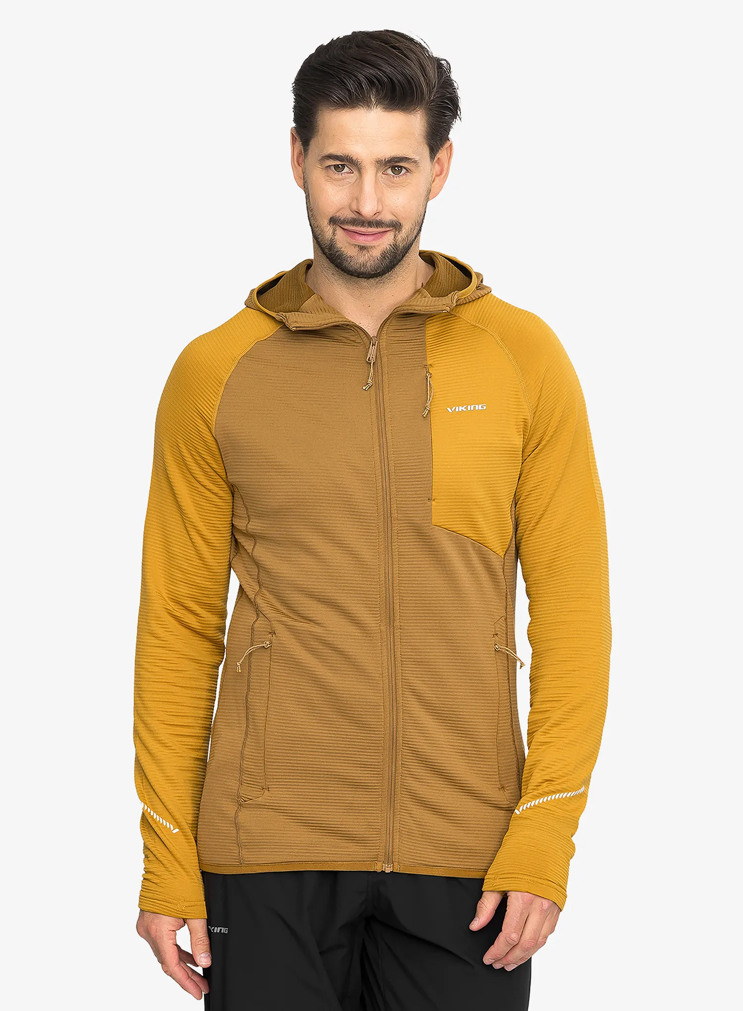 Mikina s kapucí Viking Birger Hoodie - light brown/yellow