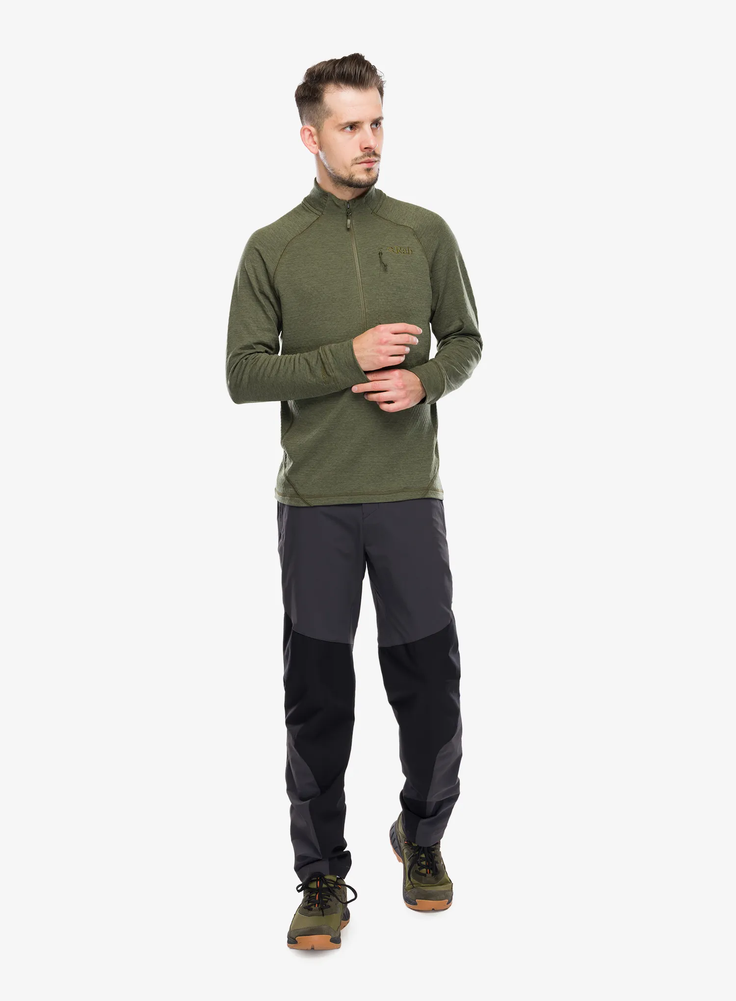 Mikina se zipem Rab Nexus Pull-On - olive