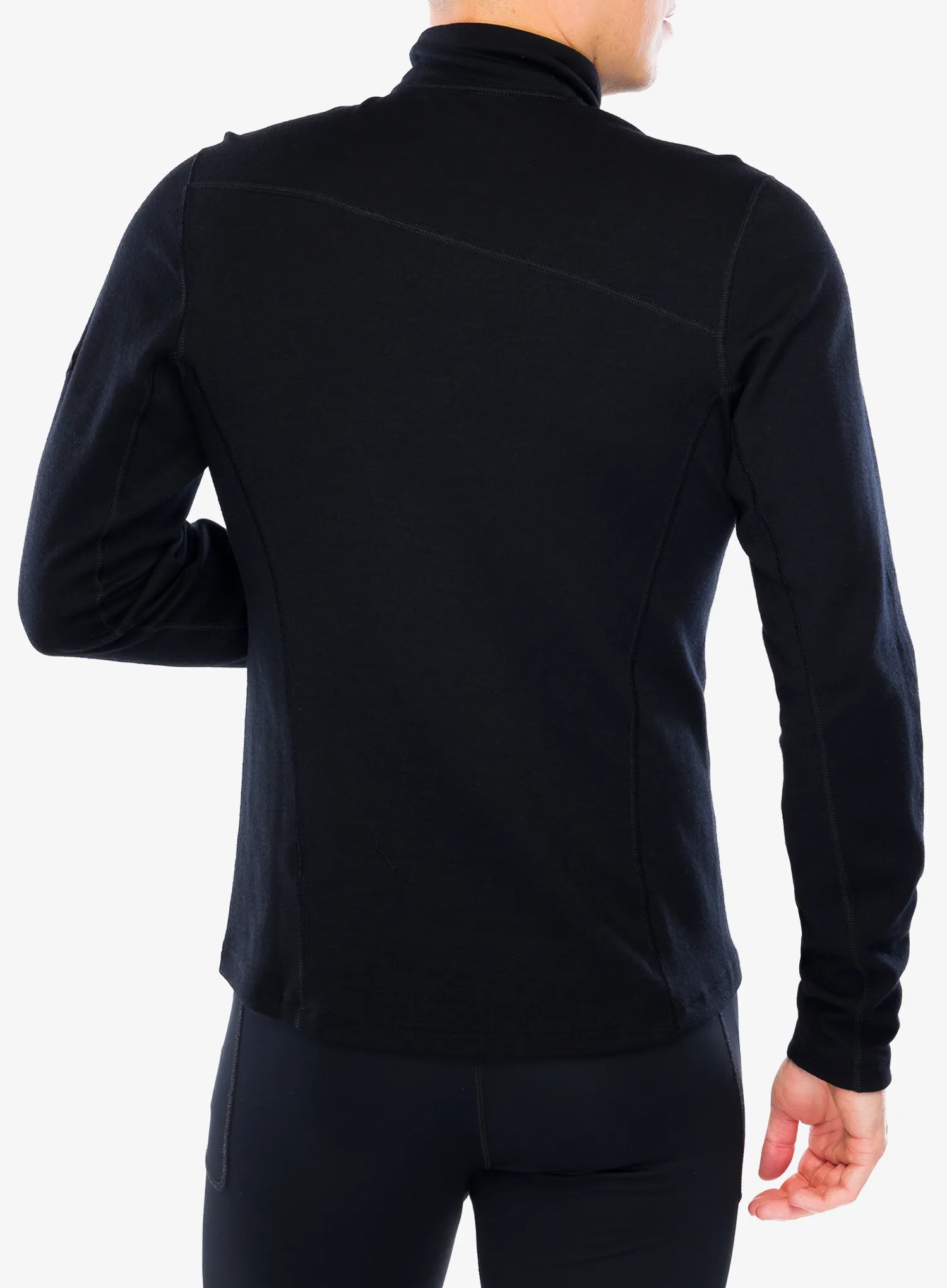 Mikina na 1/2 zip Sensor Merino UP Fleece Short Zip - black