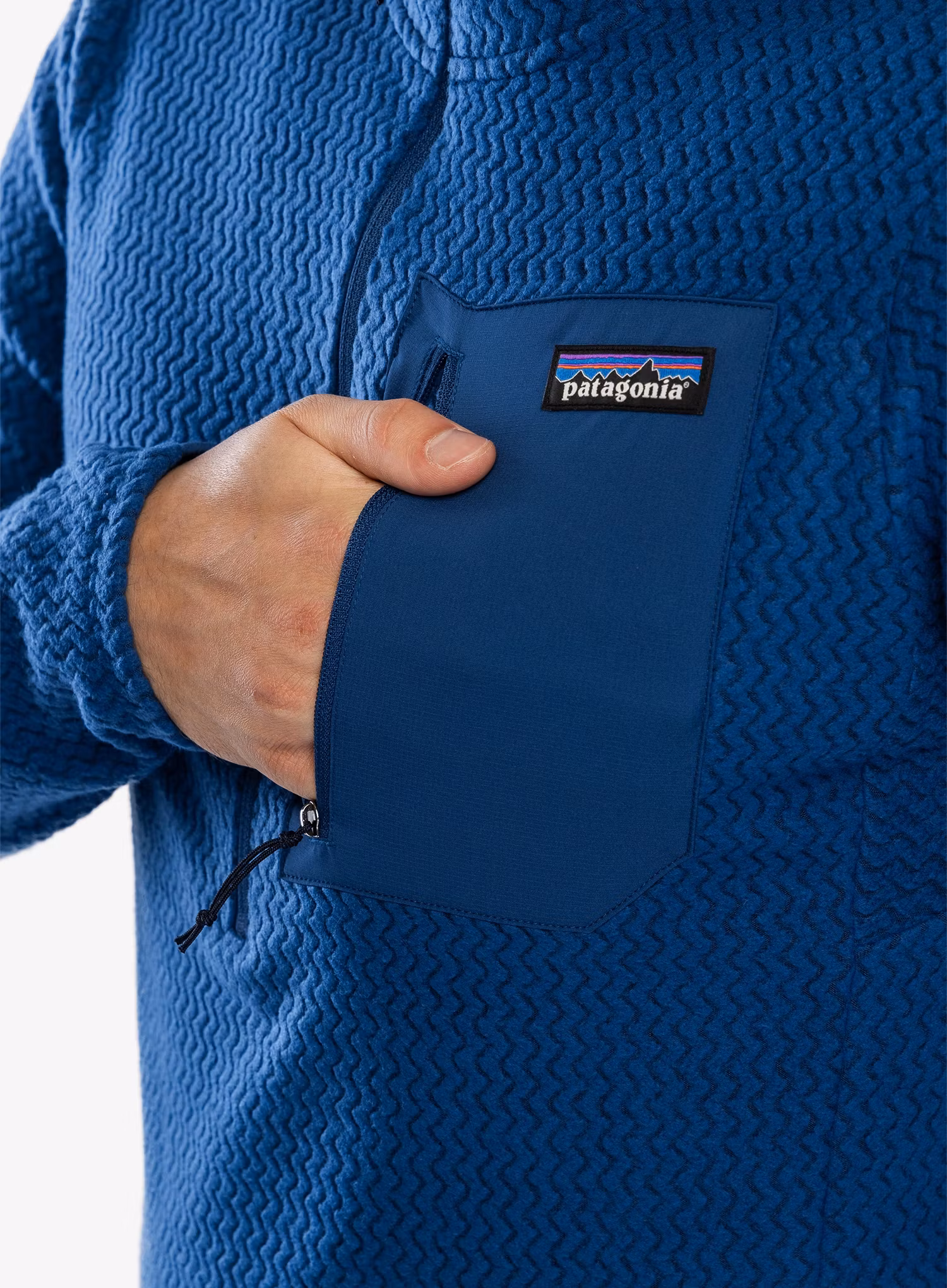 Mikina se zipem Patagonia R1 Air Zip Neck - clement blue