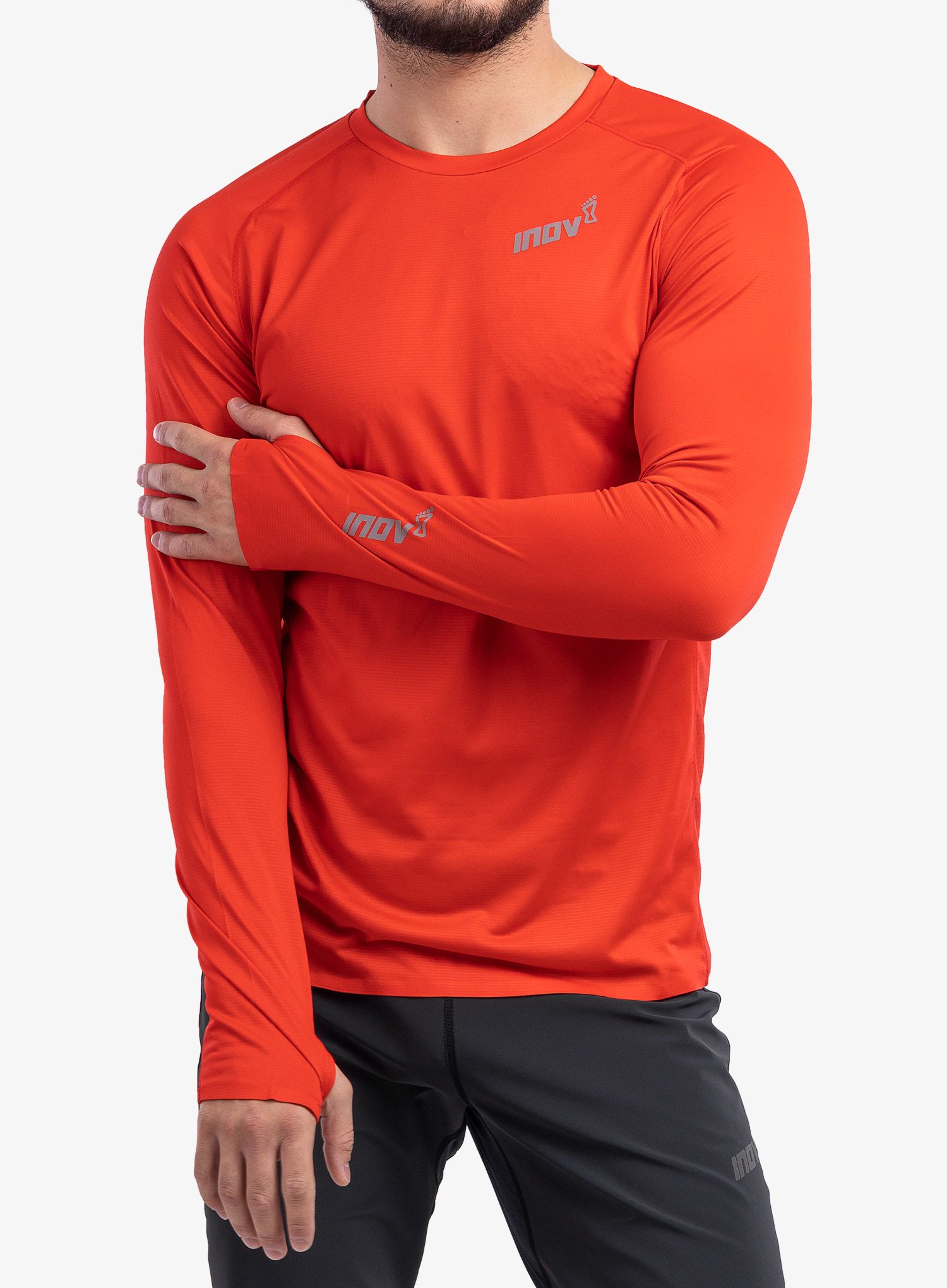 Běžecká mikina Inov-8 Base Elite LS - red