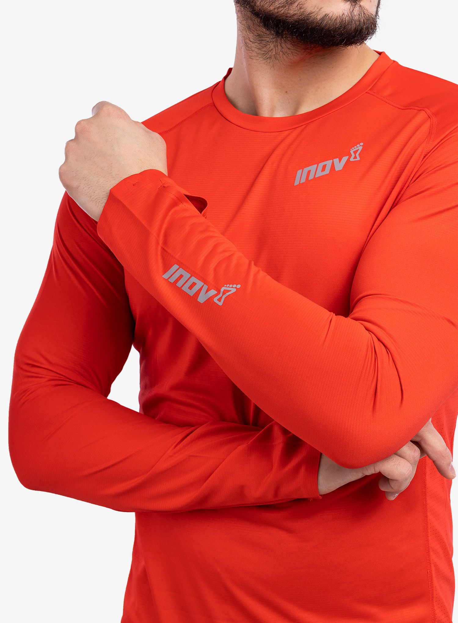 Běžecká mikina Inov-8 Base Elite LS - red