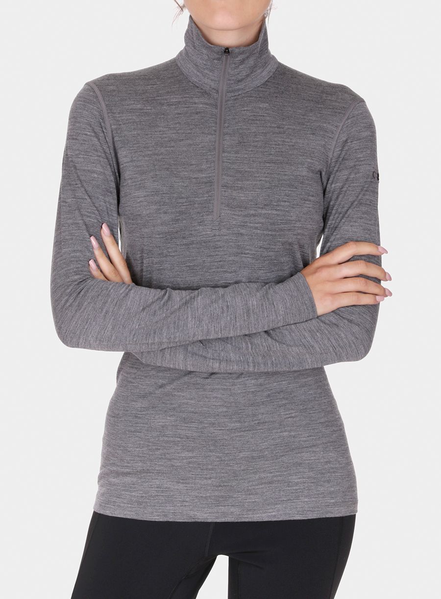 Dámská mikina Icebreaker 200 Oasis L/S Half Zip - gritstone