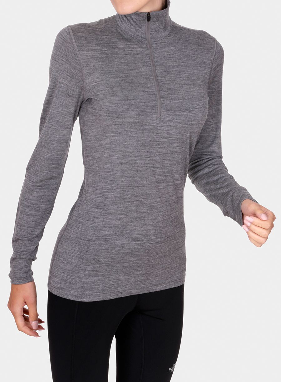 Dámská mikina Icebreaker 200 Oasis L/S Half Zip - gritstone