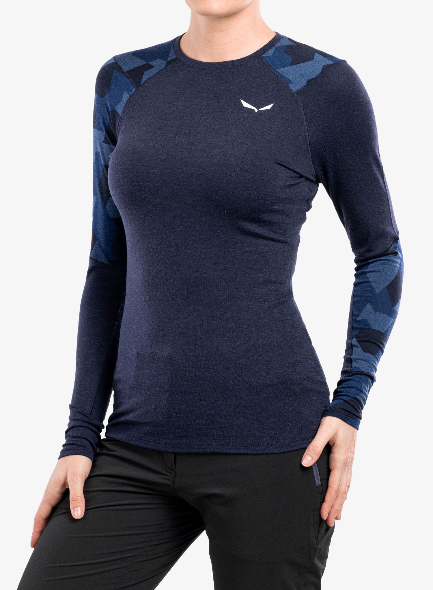 Dámská mikina Salewa Cristallo Warm AMR L/S - navy blazer